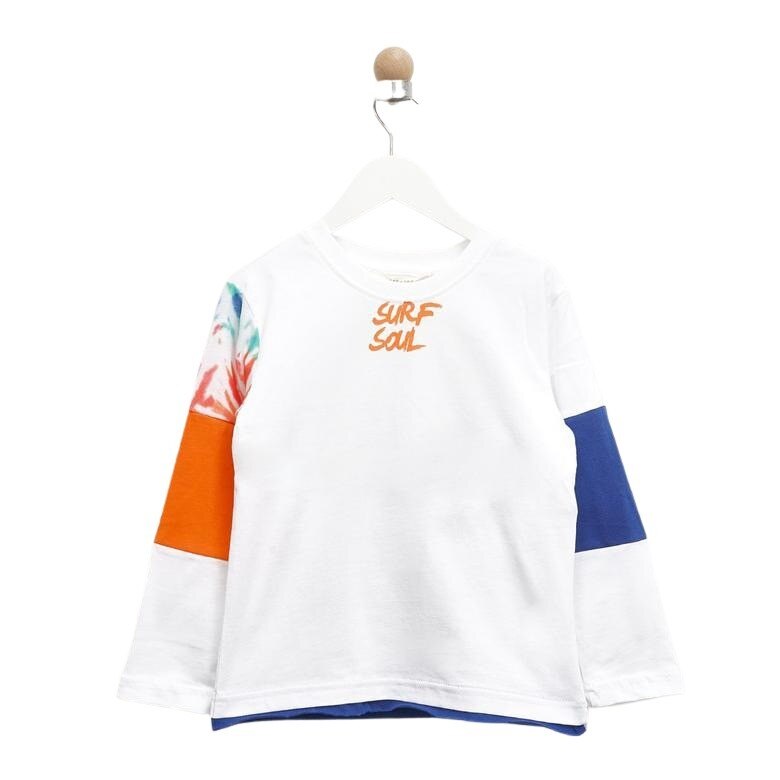 Tricou pentru baieti, culoare alba, colectia Surfing Time 3997