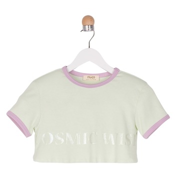 Tricou pentru fete, culoare verde, colectia Cosmic Wish 3789 Tricou pentru fete, culoare verde, colectia Cosmic Wish 3789