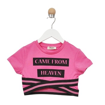 Tricou pentru fete, culoare fucsia, colectia More Flowers 3888 Tricou pentru fete, culoare fucsia, colectia More Flowers 3888