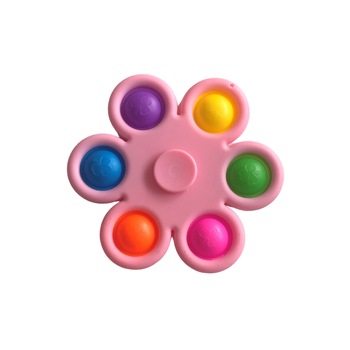Jucarie senzoriala Dimple Spinner Pop it, Fidget Spinner, Pop it, Jucarie senzoriala Dimple Spinner, multicolor, 6 bule, 12 cm Jucarie senzoriala Dimple Spinner Pop it, Fidget Spinner, Pop it, Jucarie senzoriala Dimple Spinner, multicolor, 6 bule, 12 cm
