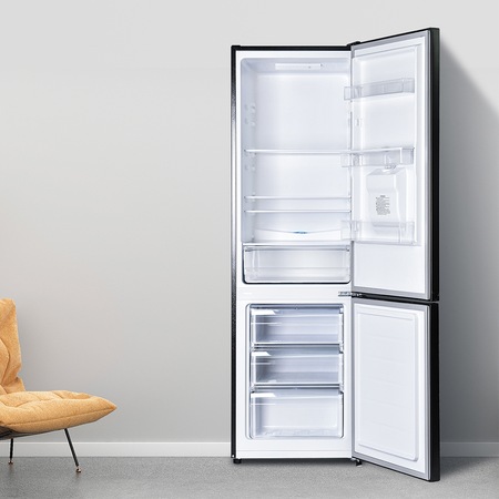 Combina frigorifica CHiQ FBM260L, 260L, clasa E, low frost, garantie compresor 12 ani, 39 db, dark inox