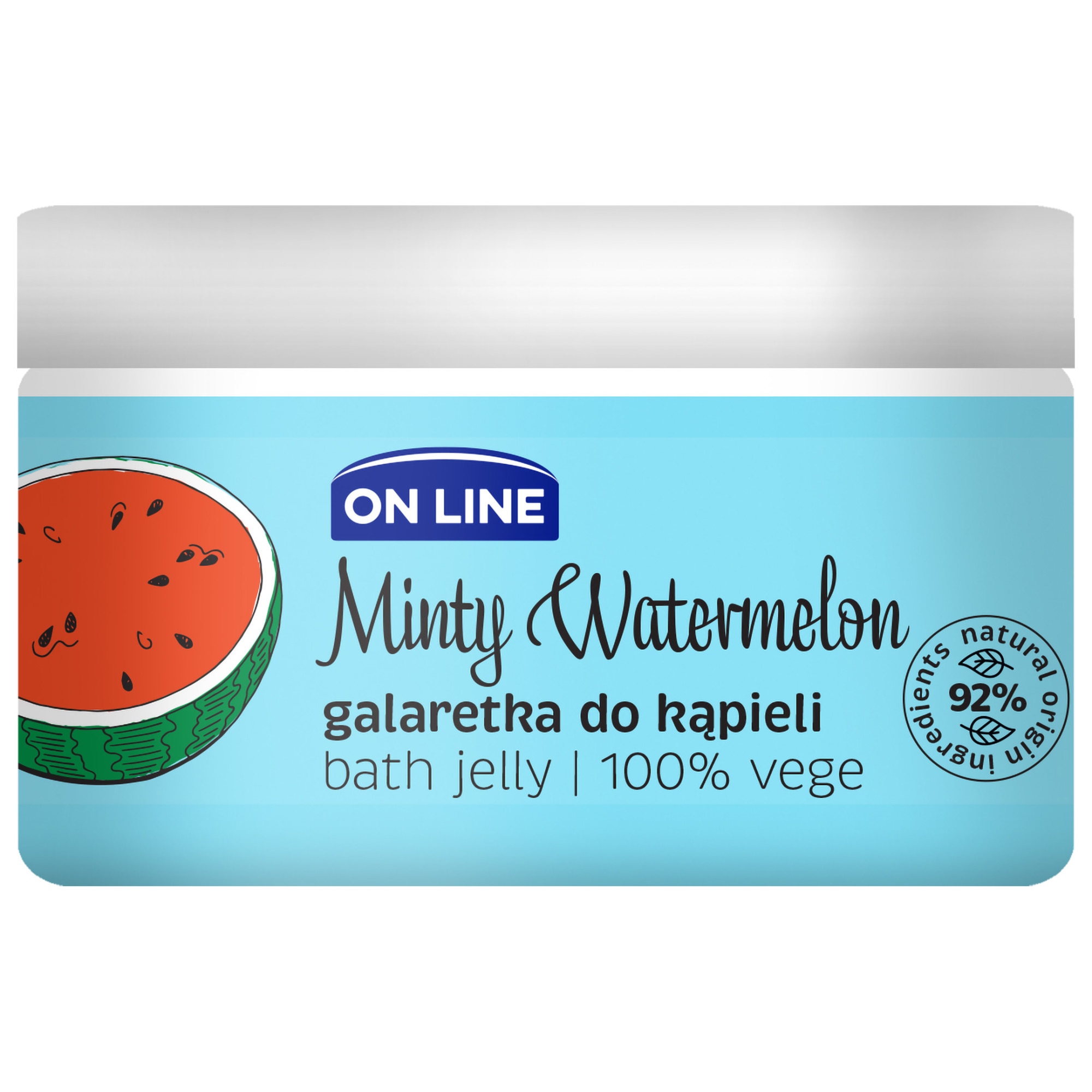 Jeleu pentru baie On Line cu aroma de pepene & menta, 230 ml