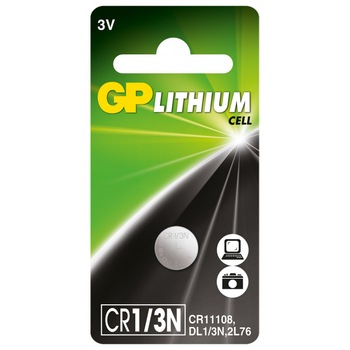 Baterie litiu GP CR-1/3N 3V pentru glucometer si foto DL1/3N Baterie litiu GP CR-1/3N 3V pentru glucometer si foto DL1/3N