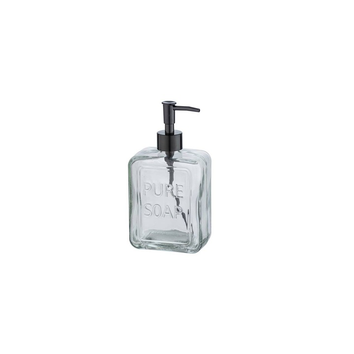 Дозатор за течен сапун PURE, Прозрачен, 550 ml, Wenko