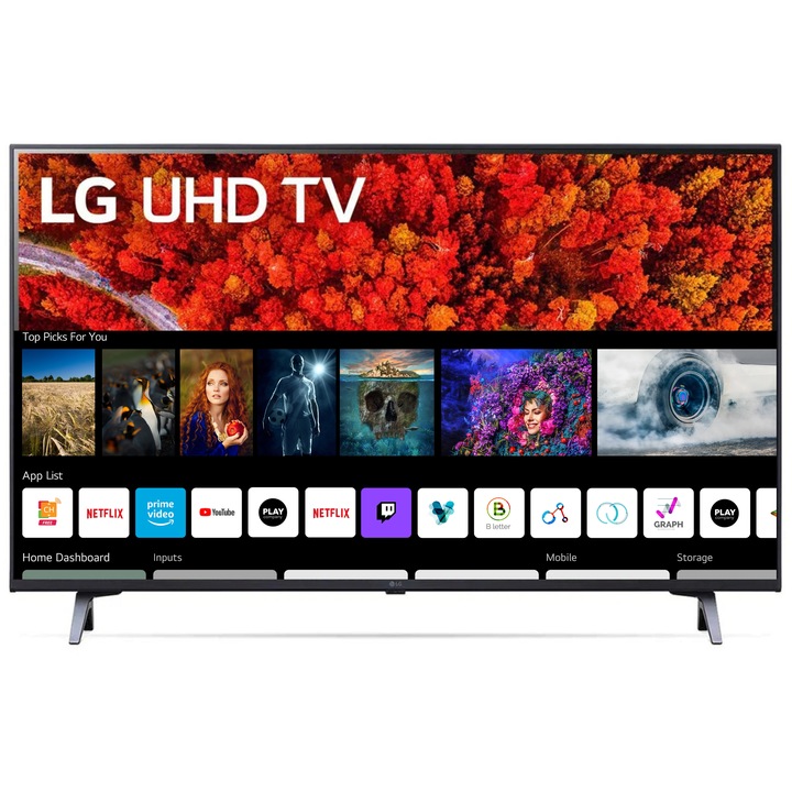 Телевизор LG 43UP80003LR, 43" (108 см), Smart, 4K Ultra HD, LED, Клас G