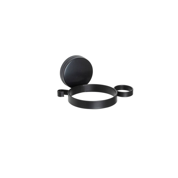 Suport pentru uscator de par PAVIA, Negru, 11x10x6,5 cm, Wenko