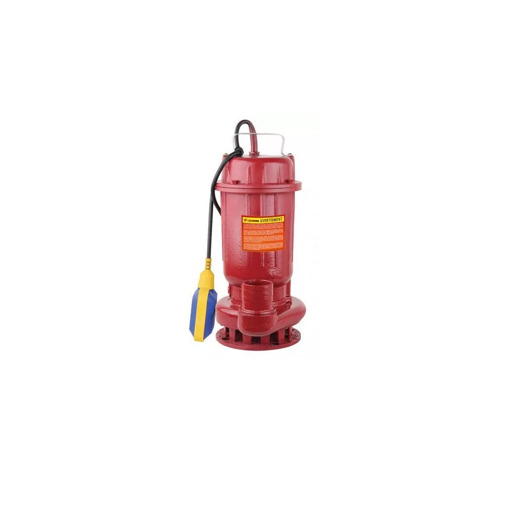 Pompa de apa murdara Campion WQD RED cu Plutitor, Putere 1500 W, Inaltime de refulare 15 M VERTICAL, Debit 10 m³/h, 100% Cupru, Reductie 1
