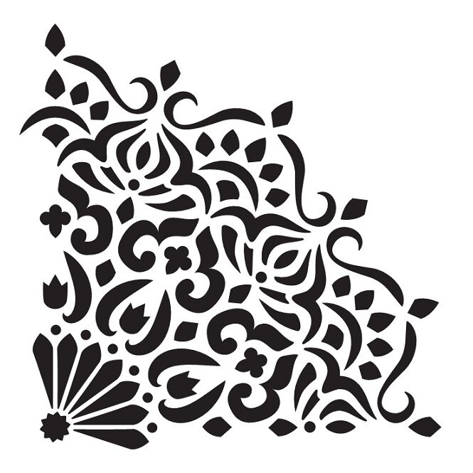 Sablon 590x590mm Refolosibil Mandala Life 1/4 - SP108XL