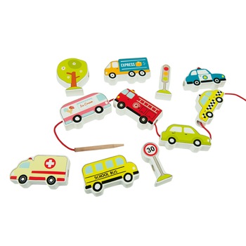 Jucarie set 11 figurine din lemn, masini, Andreu Toys Jucarie set 11 figurine din lemn, masini, Andreu Toys