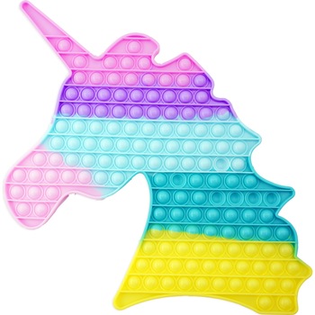 Jucarie interactiva Pop it now Unicorn Gigant Avaleea® Multicolor 35 cm Jucarie interactiva Pop it now Unicorn Gigant Avaleea® Multicolor 35 cm