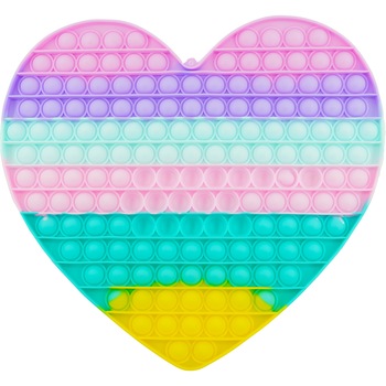 Jucarie interactiva Pop it now Gigant, Inima multicolor 30 cm Jucarie interactiva Pop it now Gigant, Inima multicolor 30 cm