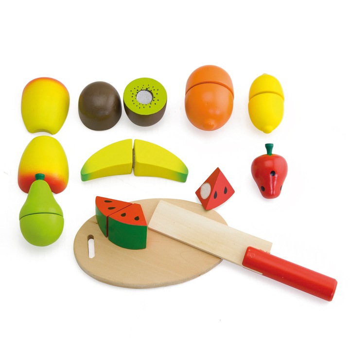 Jucarie set fructe din lemn, 18 luni+, Andreu Toys