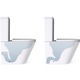 Ego Interiors S108T Perem Nélküli WC-csésze, Tartállyal, 60x36 cm, Fehér, Soft Close Fedél
