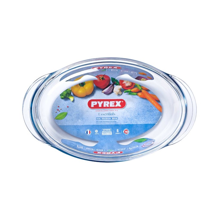 Тенджера Pyrex Essentials Sleeve, боросиликатно стъкло, 4 л