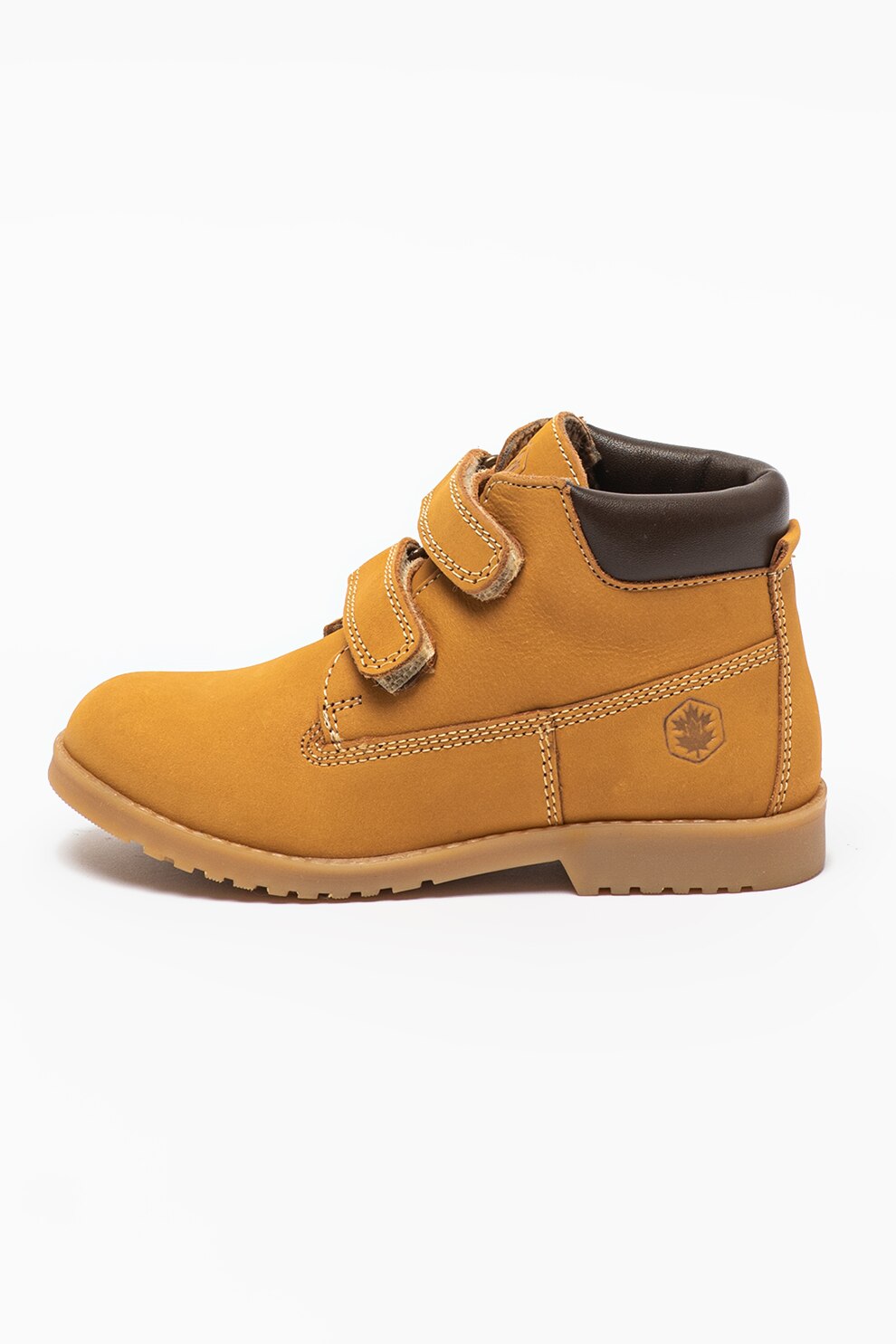 Lumberjack, Ghete de piele nabuc ecologica cu velcro Lood, Ocru