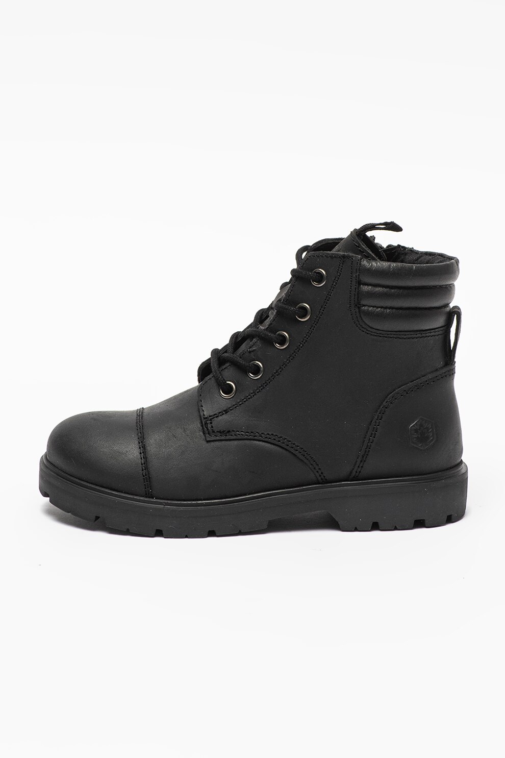 Lumberjack, Ghete de piele ecologica Charlie, Negru, 33 EU