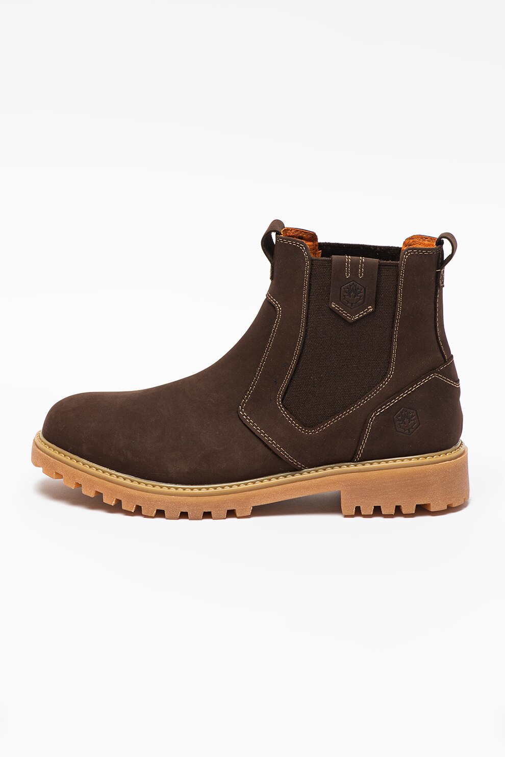Lumberjack, Ghete Chelsea de piele nabuc River, Coniac