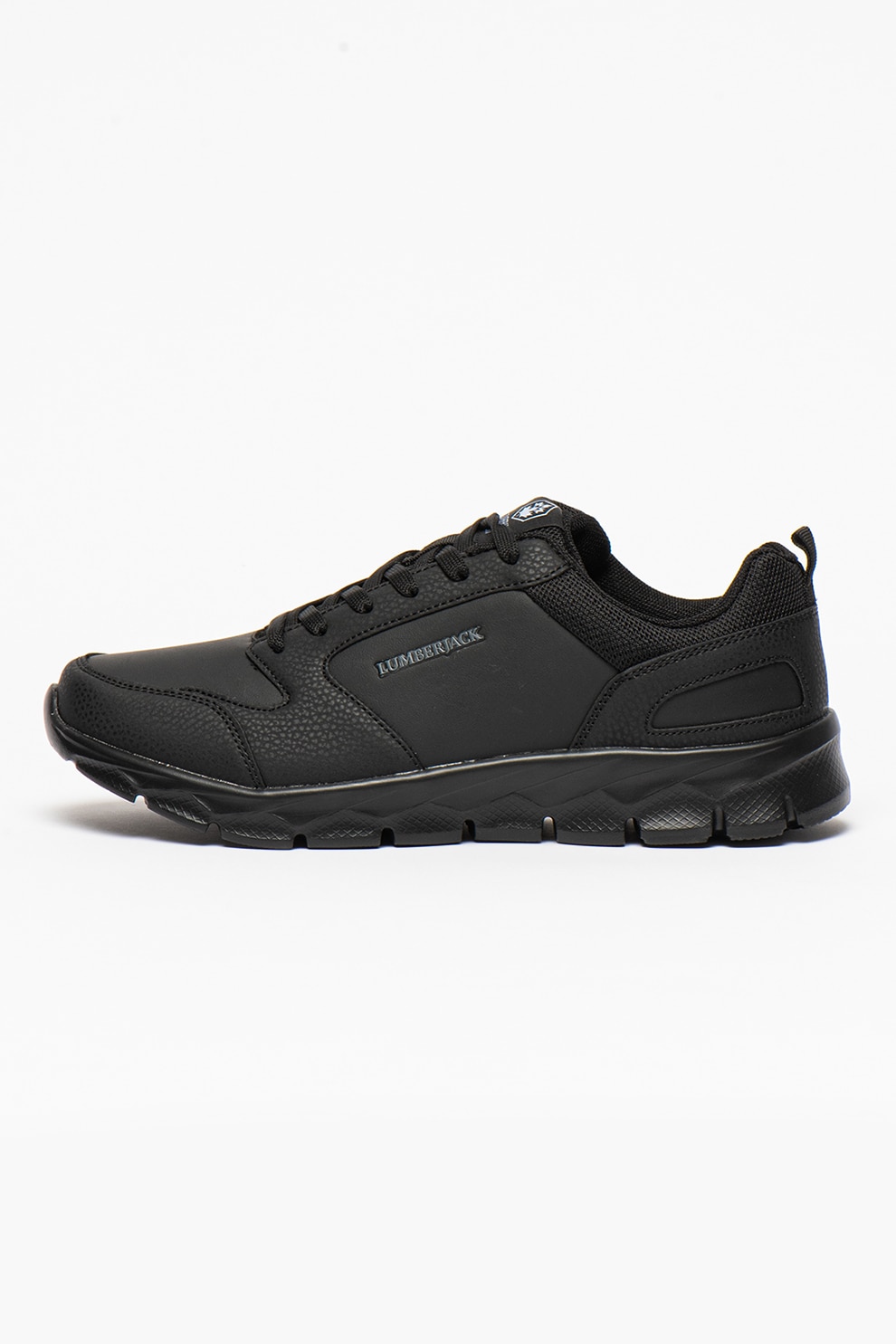 Lumberjack, Pantofi sport cu detaliu logo Ram, Negru