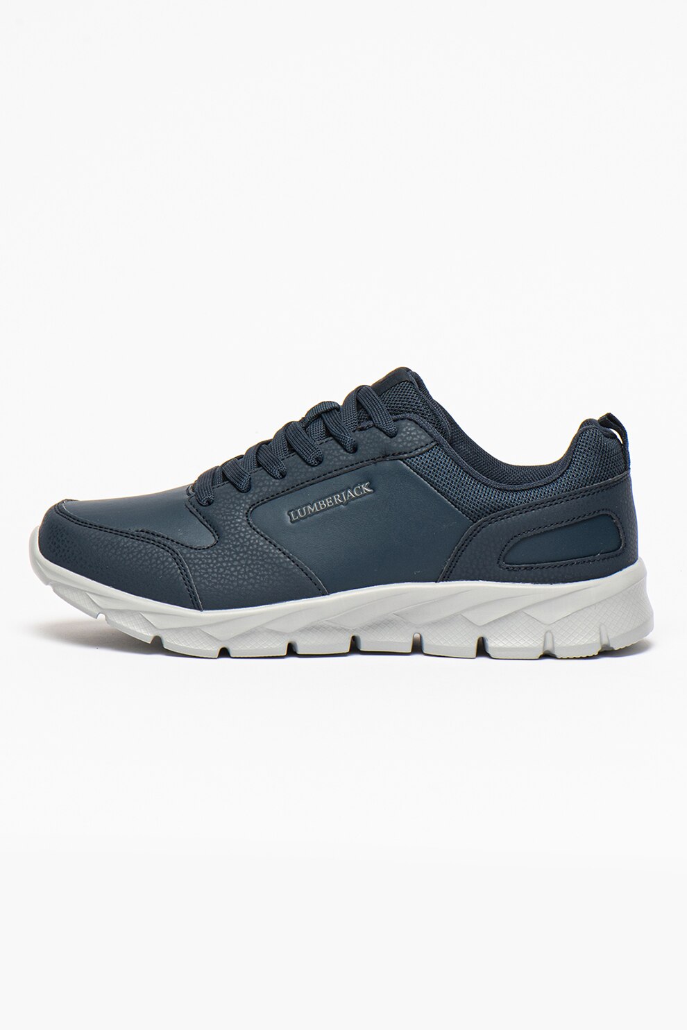 Lumberjack, Pantofi sport cu detaliu logo Ram, Bleumarin