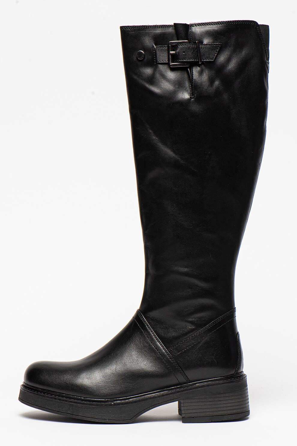 Lumberjack, Cizme lungi pana la genunchi din piele Beha, Negru