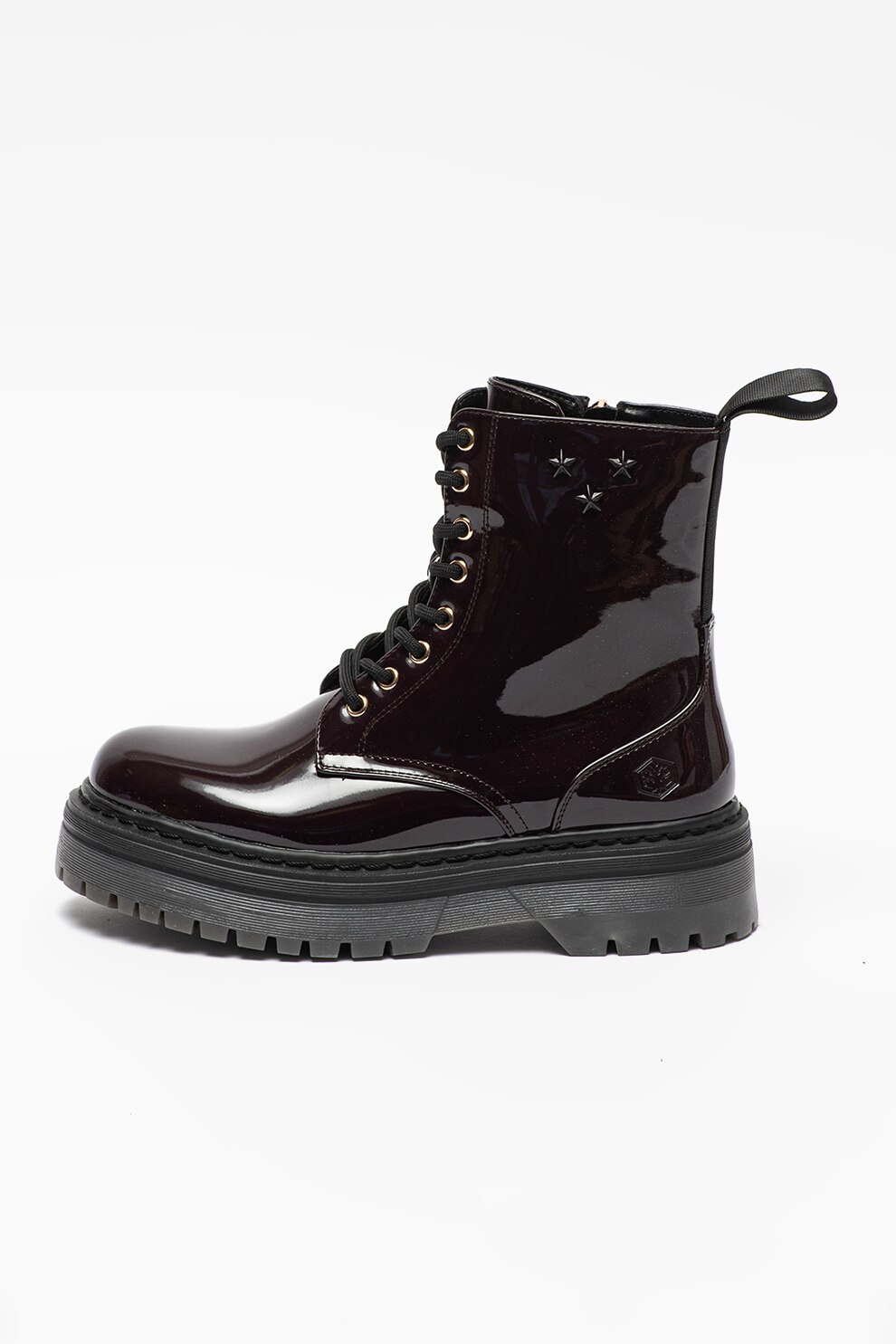 Lumberjack, Bocanci de piele ecologica Elyse Chunky, Violet tyrian, 35