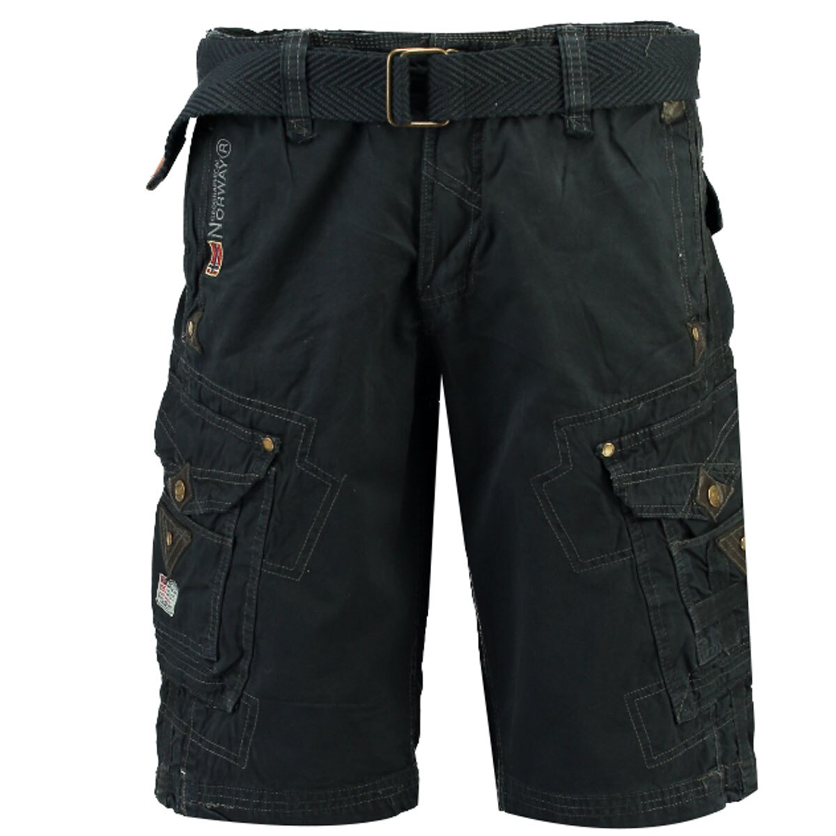 Pantaloni Geographical Norway Peanut, Bumbac, Negru, 2XL