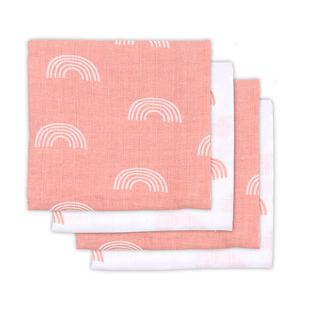 Set 4 scutece hidrofile, Jollein Rainbow, 70x70 cm, roz