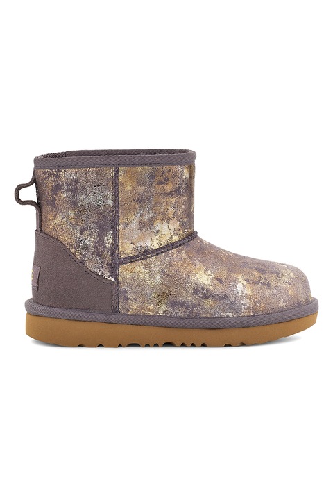 UGG, Велурени боти Classic Mini II, Златист/Бледовиолетов