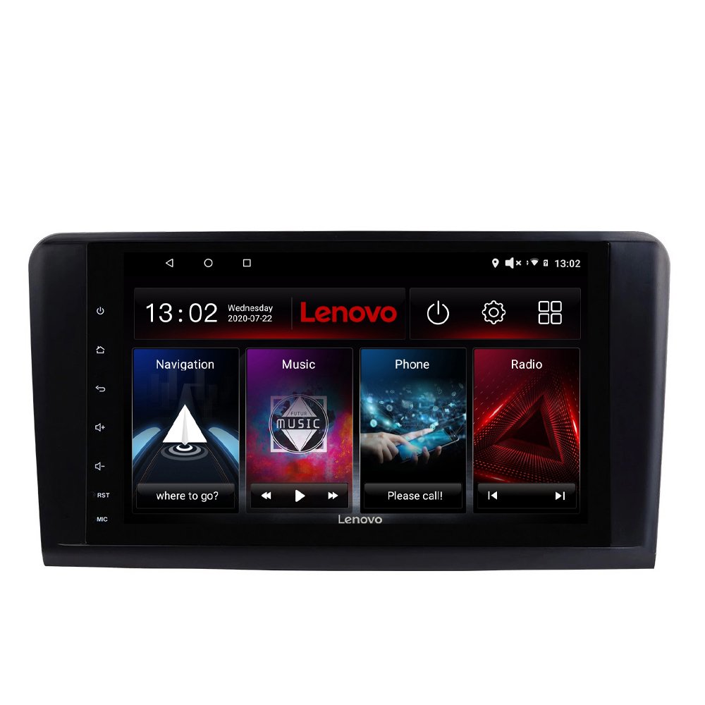 Navigatie dedicata Mercedes ML GL Edotec, cu Android, Radio, Bluetooth, Internet, procesor Octa Core, 4G, memorie 2GB si 32GB