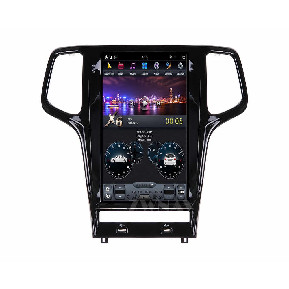 Navigatie dedicata Jeep Grand Cherokee 2010-2013 Edotec, cu Android, GPS, Bluetooth, Radio, Internet, procesor Six Core si ecran tip Tesla