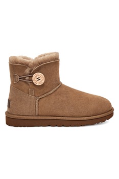UGG, Ghete fara inchidere Mini Bailey Button II, Maro UGG, Ghete fara inchidere Mini Bailey Button II, Maro