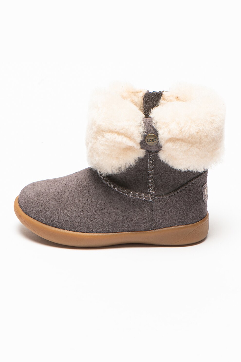 UGG, Ghete de piele intoarsa fara inchidere Ramona, Gri inchis
