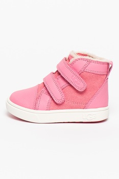 UGG, Ghete de piele si piele intoarsa cu captuseala de lana Rennon II, Roz UGG, Ghete de piele si piele intoarsa cu captuseala de lana Rennon II, Roz