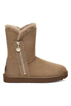 UGG, Ghete de piele intoarsa Bailey Zip, Taupe UGG, Ghete de piele intoarsa Bailey Zip, Taupe