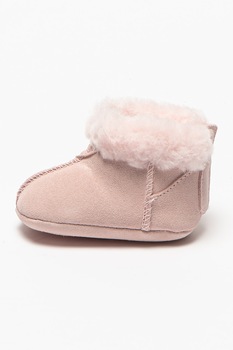 UGG, Ghete de piele intoarsa cu captuseala din amestec de lana fara inchidere Gojee, Roz UGG, Ghete de piele intoarsa cu captuseala din amestec de lana fara inchidere Gojee, Roz