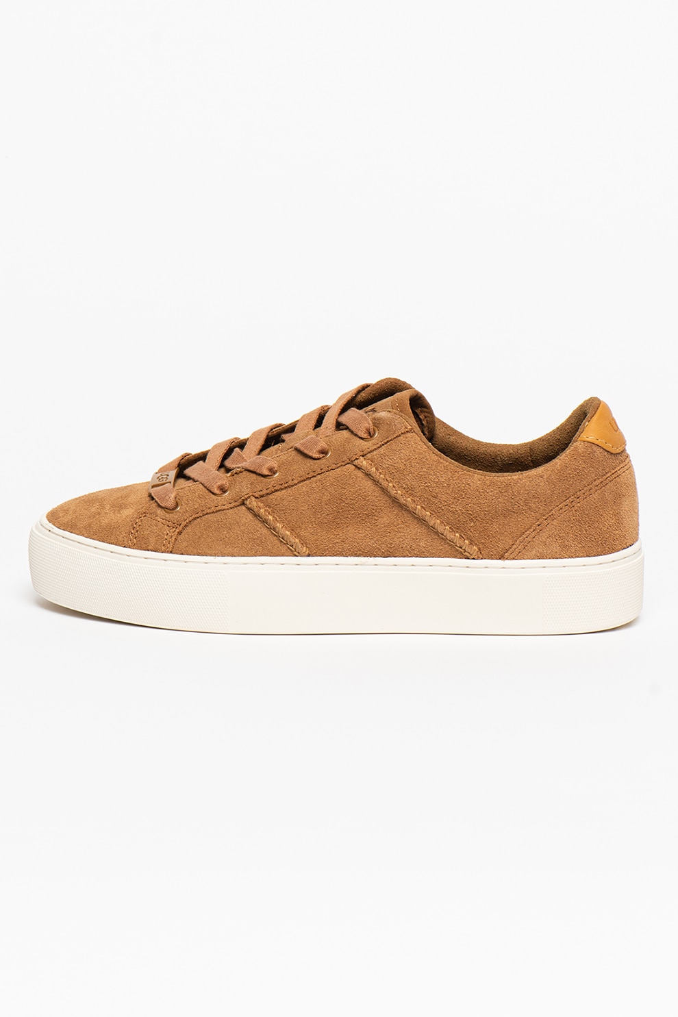 UGG, Pantofi sport de piele intoarsa Dinale, Maro camel