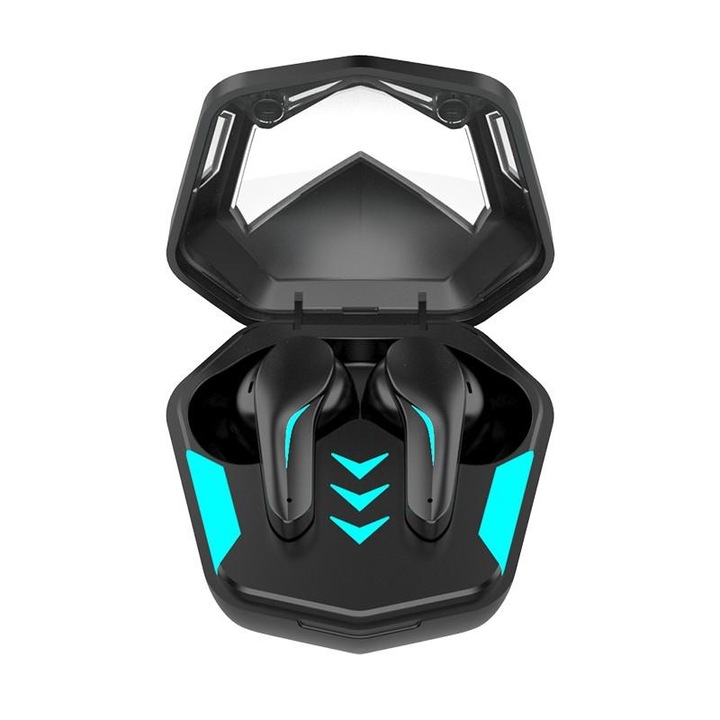 Casti Audio Fara Fir Pentru Jocuri NUBI Gaming MD 188 Mini TWS Wireless, 5.1 Stereo, Bluetooth, Bass Sound, Hi Fi, Negru