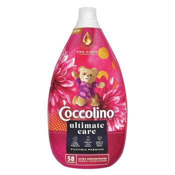 Balsam de rufe Coccolino Ultimate Care Fuchsia Passion, 58 spalari, 870 ml Balsam de rufe Coccolino Ultimate Care Fuchsia Passion, 58 spalari, 870 ml