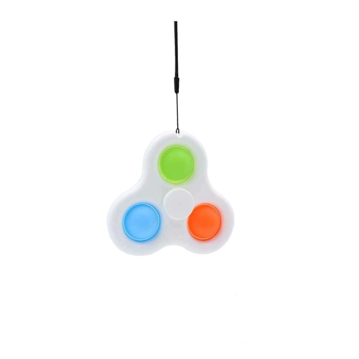 Jucarie senzoriala spinner Flippy- Fidget Toy, Simple Dimple, 7 cm, Alb