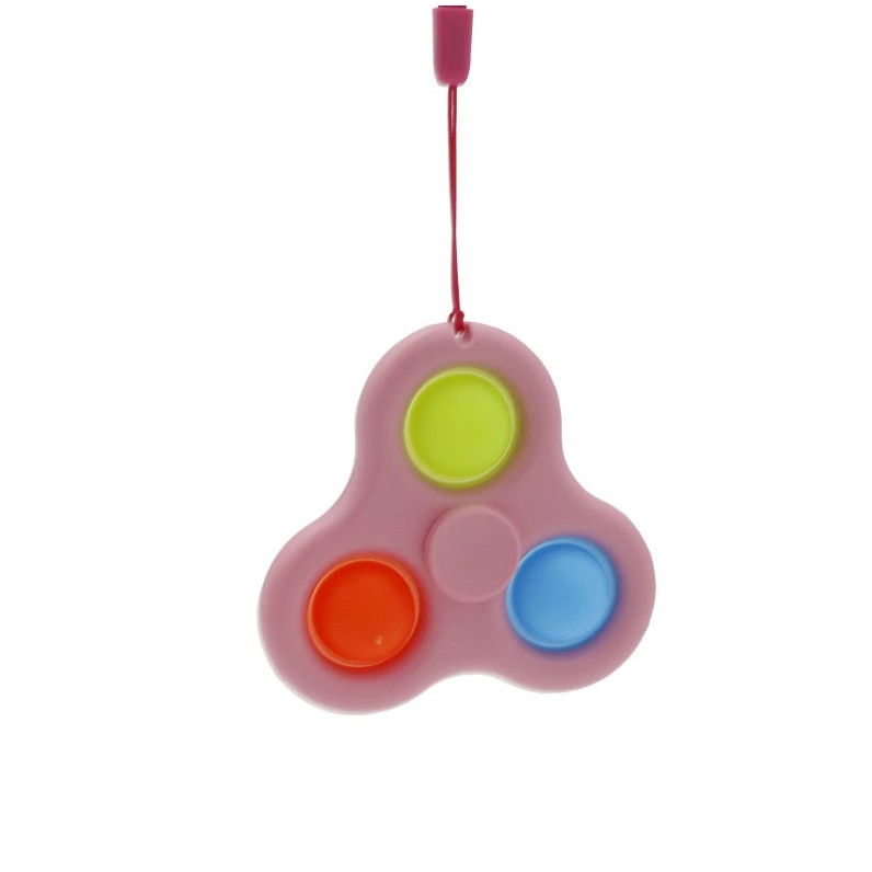 Jucarie senzoriala spinner Flippy- Fidget Toy, Simple Dimple, 7 cm, Roz