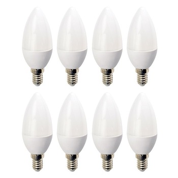 Set 8 Becuri LED EX-3042 E14, tip lumanare, 4W, 25000 ore, lumina calda Set 8 Becuri LED EX-3042 E14, tip lumanare, 4W, 25000 ore, lumina calda