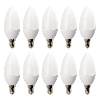 Set 10 Becuri LED EX-3042 E14, tip lumanare, 4W, 25000 ore, lumina calda Set 10 Becuri LED EX-3042 E14, tip lumanare, 4W, 25000 ore, lumina calda