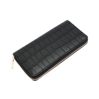 Portofel de dama, Buticcochet, Model aligator, Negru, 19x10x2.5 cm - PR422 Portofel de dama, Buticcochet, Model aligator, Negru, 19x10x2.5 cm - PR422