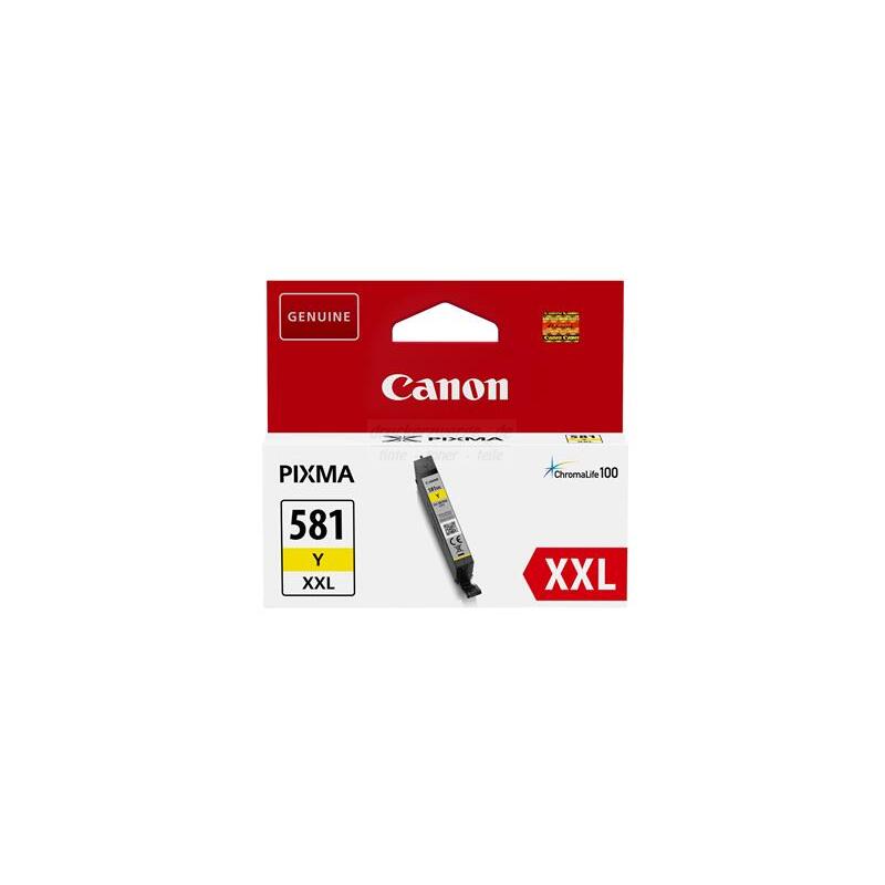 Cartus cerneala Canon Yellow capacitate extra CLI-581XXL Y pentru Canon TS6150 / Canon TS8150 / Canon TS9150 / Canon TR7550 / Canon TR8550, capacitate 830 pagini OEM 1997C001AA