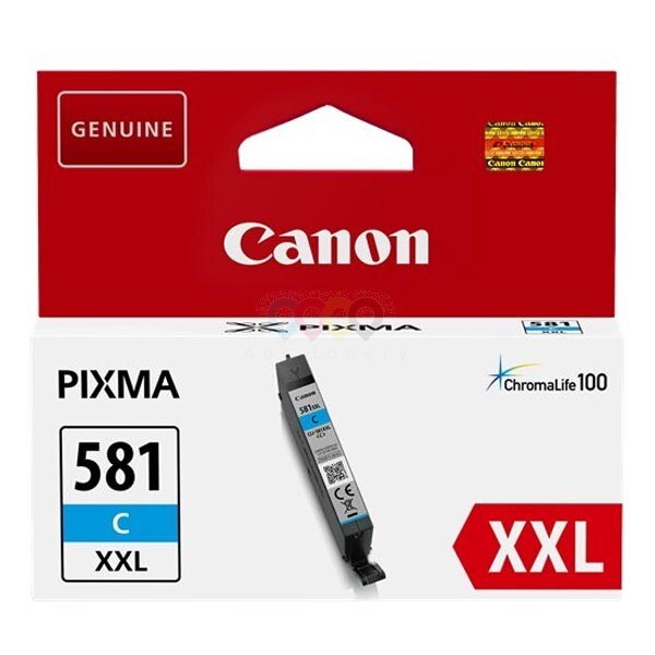 Cartus cerneala Canon Cyan capacitate extra CLI-581XXL C pentru Canon TS6150 / Canon TS8150 / Canon TS9150 / Canon TR7550 / Canon TR8550, capacitate 830 pagini OEM 1995C001AA