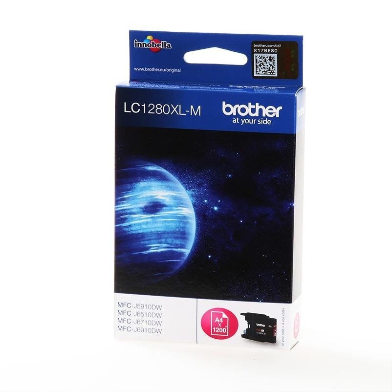 Cartus cerneala Brother Magenta capacitate mare LC1280XLM pentru Brother MFC-J5910DW / Brother MFC-J6510DW / Brother MFC-J6710DW / Brother MFC-6910DW, 1200 pagini OEM LC1280XLM
