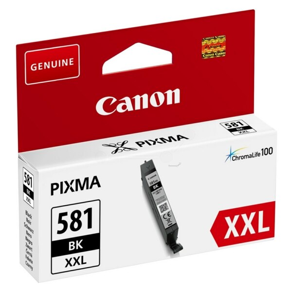 Cartus cerneala Canon Black capacitate extra CLI-581XXL BK pentru Canon TS6150 / Canon TS8150 / Canon TS9150 / Canon TR7550 / Canon TR8550, capacitate 4590 pagini OEM 1998C001AA
