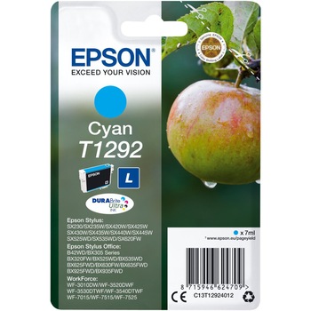 Cartus cerneala Epson Cyan T1292 pentru Stylus Office B42WD / Stylus Office BX305F / Stylus Office BX320FW / Stylus SX230 / Stylus SX620FW / WorkForce Pro WF-7015 / WorkForce WF-3010DW / WorkForce WF-7515 / WorkForce WF-7525, 445 pagini OEM C13T12924011 Cartus cerneala Epson Cyan T1292 pentru Stylus Office B42WD / Stylus Office BX305F / Stylus Office BX320FW / Stylus SX230 / Stylus SX620FW / WorkForce Pro WF-7015 / WorkForce WF-3010DW / WorkForce WF-7515 / WorkForce WF-7525, 445 pagini OEM C13T12924011