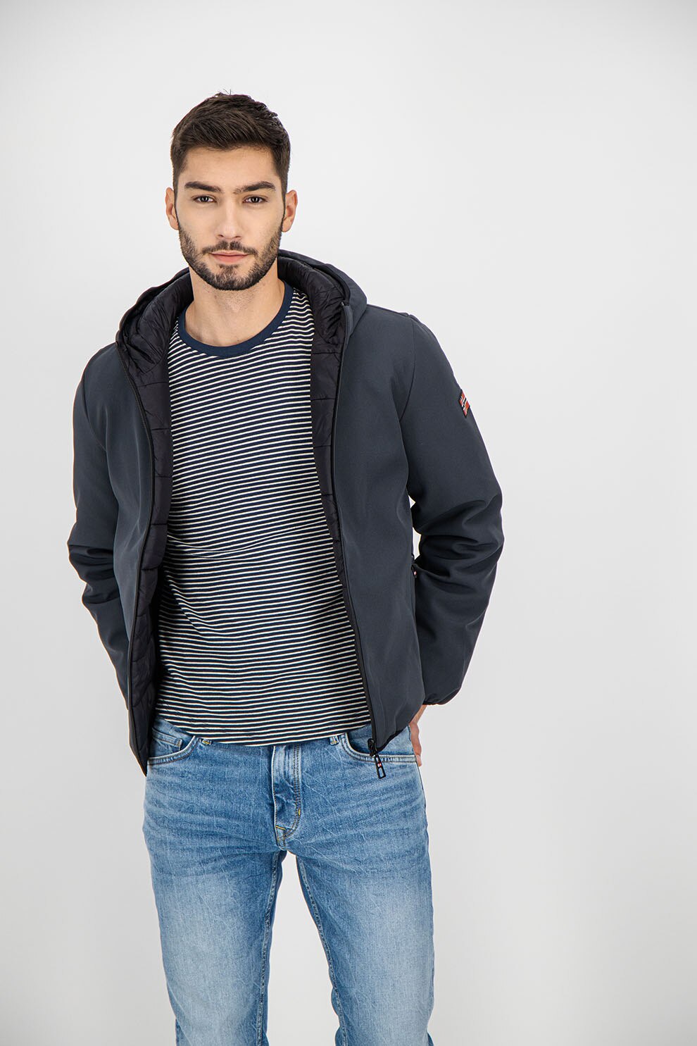 Geographical Norway, Geaca reversibila impermeabila Cabale, Gri carbune