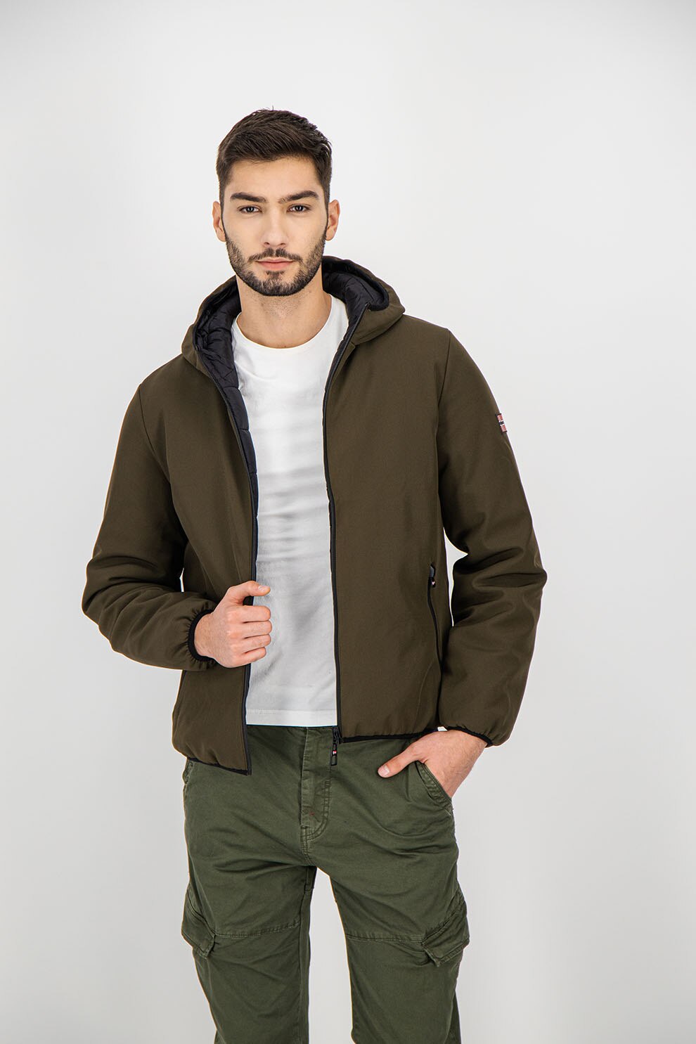 Geographical Norway, Geaca reversibila impermeabila Cabale, Verde militar